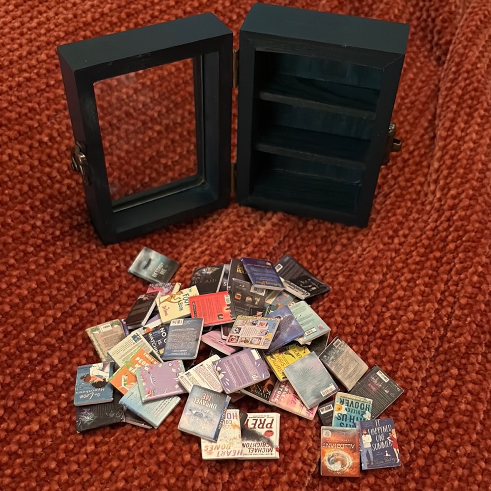 Miniature Book Collection in Teal Box